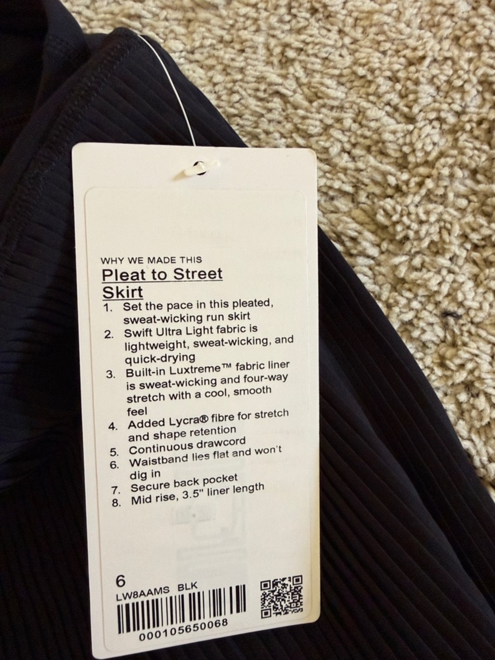 lululemon athletica Black Pleated Circle Skirt - Picture 2 of 4